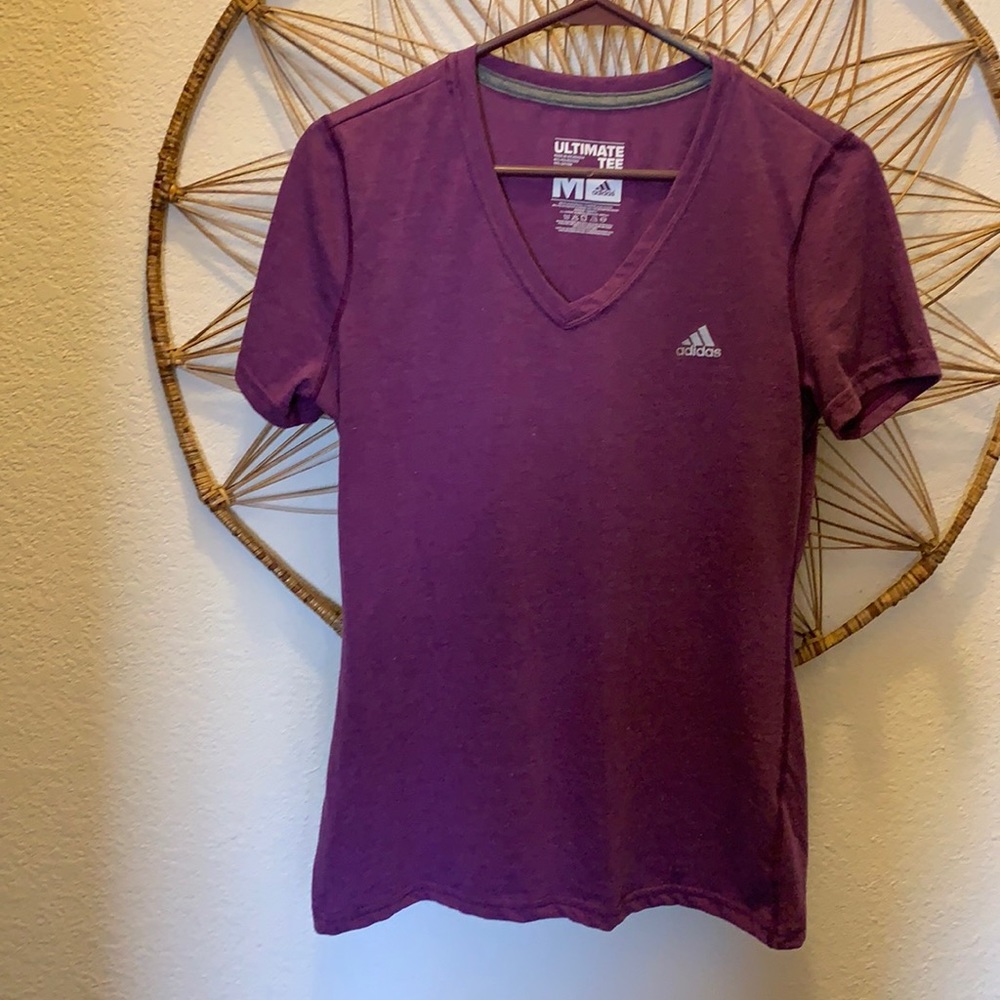 addias Purple Golf/Sport T- Shirt  Size M